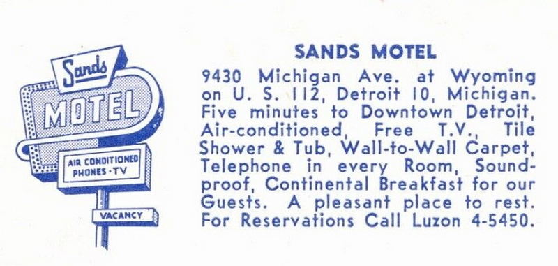 Sands Motel (Victory Inn) - Vintage Postcard